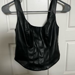 Abercrombie Leather Corset Top